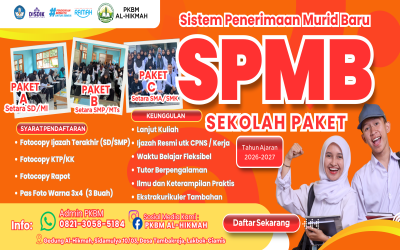 SPMB PKBM AL-HIKMAH TA 2026/2027 TELAH DIBUKA!